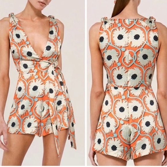 Alexis Kerissa printed Wrap romper